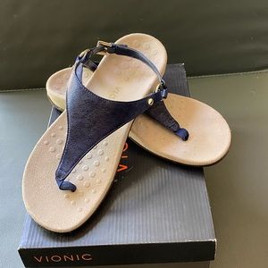 Vionic Kiera Metallic Navy, size 10.  In perfect condition, worn only one time!